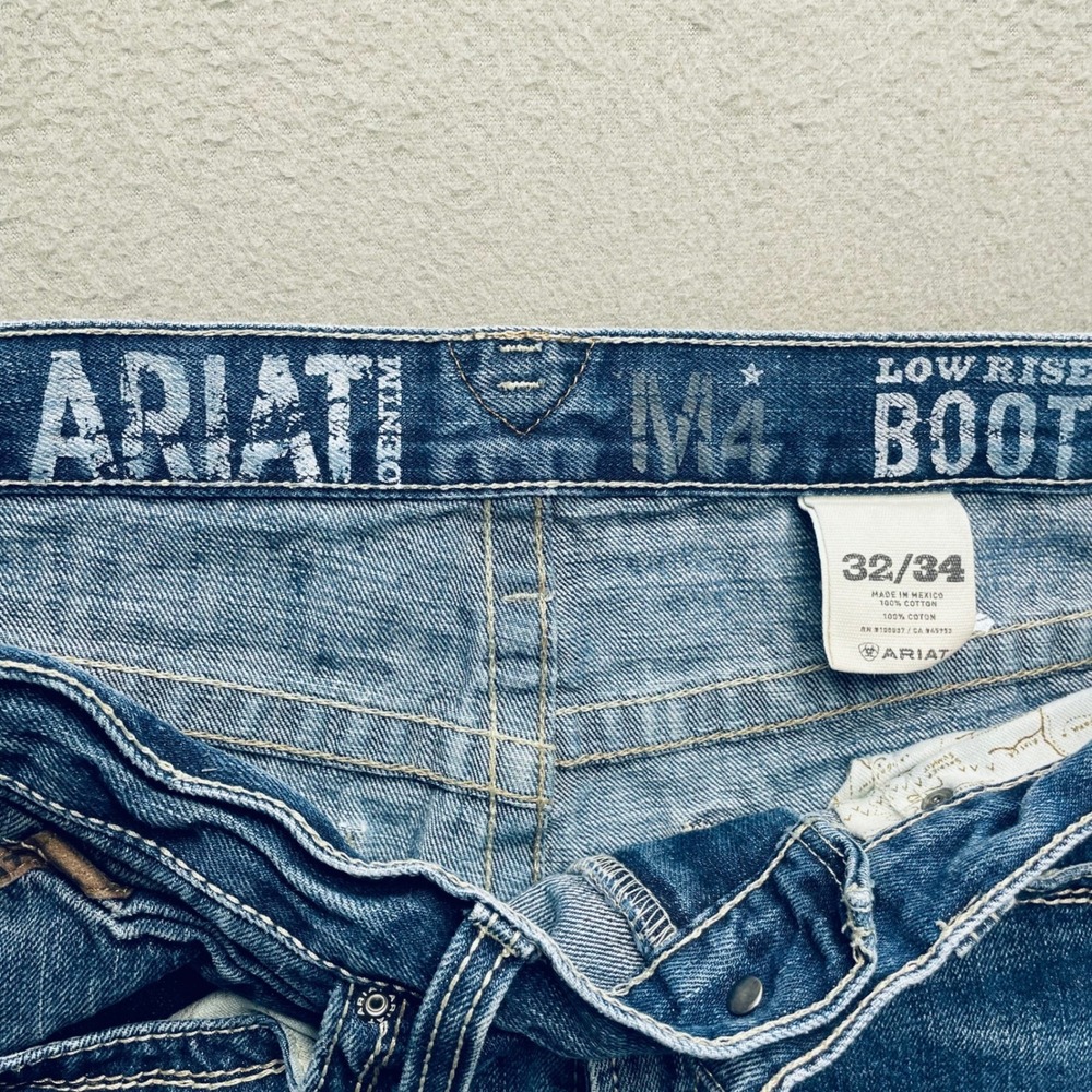 Ariat Men Jeans Cotton 32/34 M4 Low Rise Boot Cut Medium Wash Western 10012136 - Picture 5 of 12